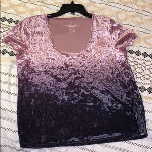 American eagle crushed velvet XL T-shirt NWOT